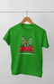 Boy Round Neck Half Sleeve Christmasfun1 - Flag Green / 9Yrs