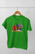 Boy Round Neck Half Sleeve Christmasfun8 - Flag Green / 9Yrs