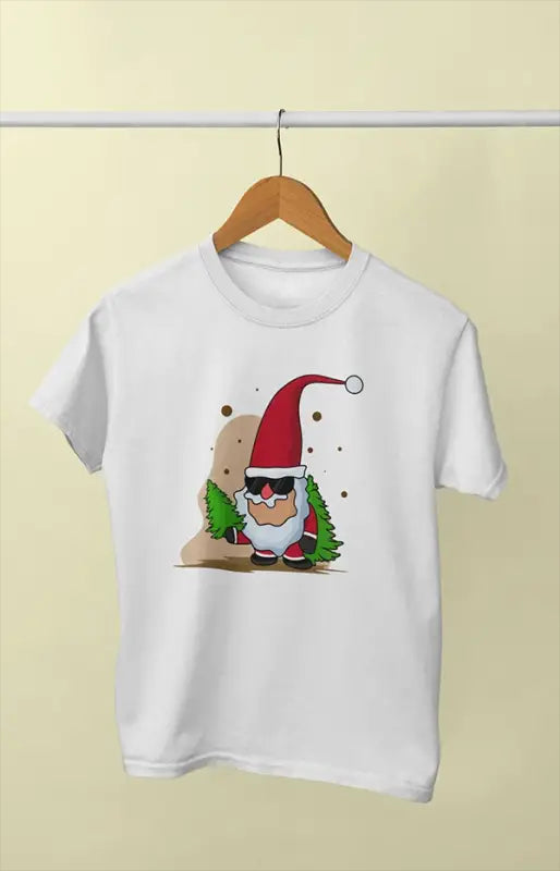 Boy Round Neck Half Sleeve Christmasfun24 - White / 9Yrs