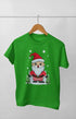 Boy Round Neck Half Sleeve Christmasfun2 - Flag Green / 9Yrs