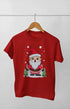 Boy Round Neck Half Sleeve Christmasfun2 - Red / 9Yrs
