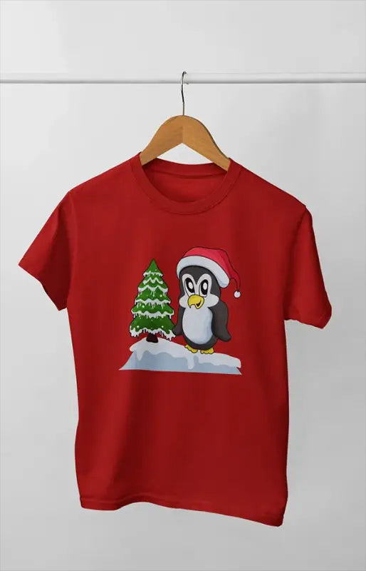 Boy Round Neck Half Sleeve Christmasfun10 - Red / 9Yrs