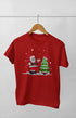 Boy Round Neck Half Sleeve Christmasfun16 - Red / 9Yrs