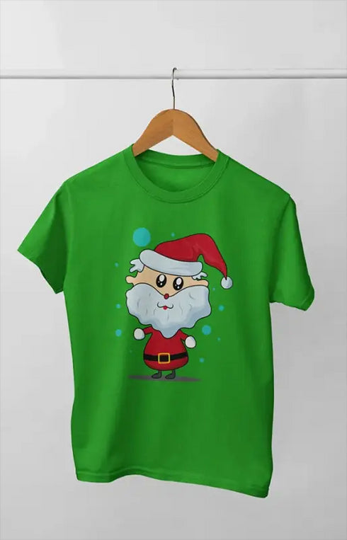 Boy Round Neck Half Sleeve Christmasfun18 - Flag Green / 24-35