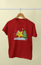 Boy Round Neck Half Sleeve Christmasfun17 - Red / 9Yrs