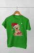 Boy Round Neck Half Sleeve Christmasfun15 - Flag Green / 9Yrs