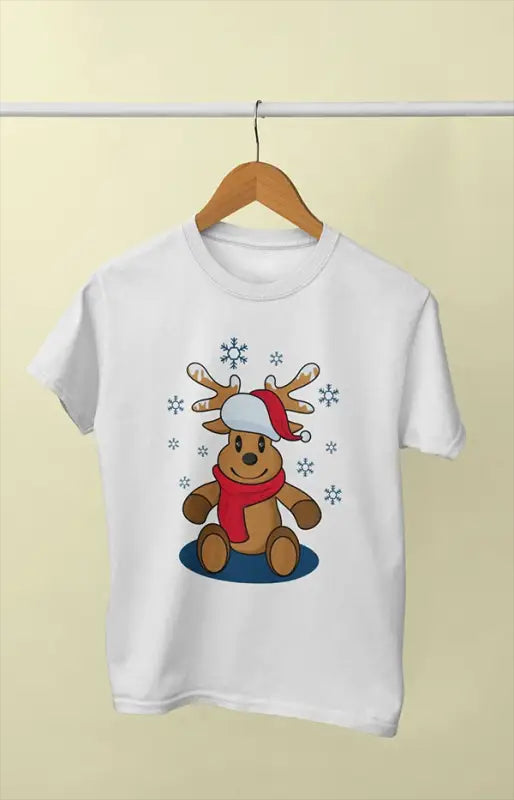 Boy Round Neck Half Sleeve Christmasfun6 - White / 9Yrs