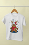 Boy Round Neck Half Sleeve Christmasfun6 - White / 9Yrs