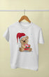 Boy Round Neck Half Sleeve Christmasfun15 - White / 9Yrs