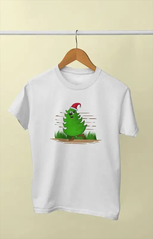 Boy Round Neck Half Sleeve Christmasfun21 - White / 9Yrs