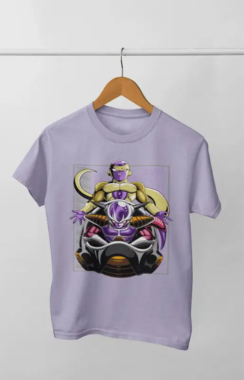 Boy Round Neck Half Sleeve DragonBall_Freezer - 24-35M / Lavender