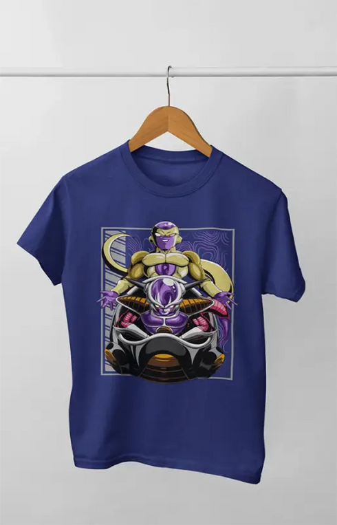 Boy Round Neck Half Sleeve DragonBall_Freezer - 24-35M / Royal Blue