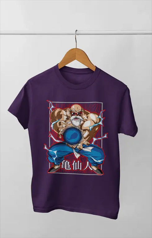 Boy Round Neck Half Sleeve DragonBall_MaestroRoshi - 24-35M / Purple