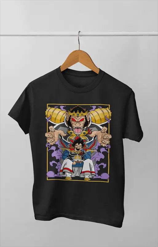 Boy Round Neck Half Sleeve DragonBall_ReyVegeta - 11Y / Black