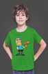 Boy Round Neck Half Sleeve Drippin - Flag Green / 24-35