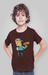 Boy Round Neck Half Sleeve Drippin - Maroon / 24-35