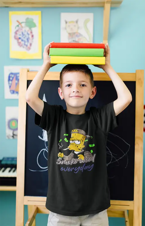 Boy Round Neck Half Sleeve Everyday - Black / 5Yrs