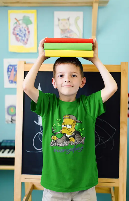 Boy Round Neck Half Sleeve Everyday - Flag Green / 24-35