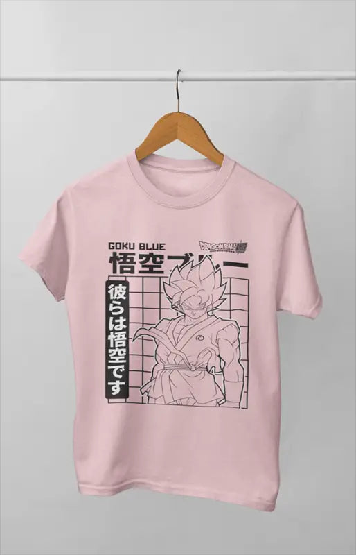 Boy Round Neck Half Sleeve GOKU Blue - 24-35M / Light Pink
