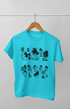 Boy Round Neck Half Sleeve Goku Multi - 24-35M / Sky Blue