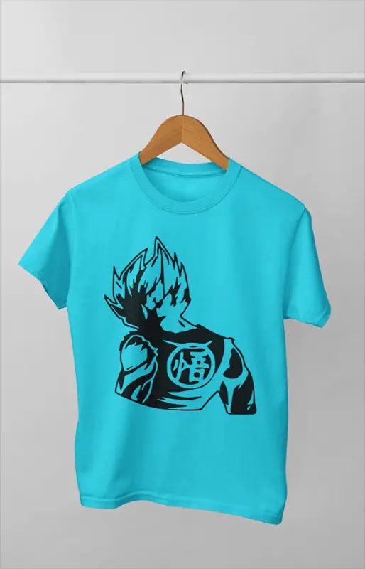 Boy Round Neck Half Sleeve Gokuback - 24-35M / Sky Blue