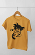 Boy Round Neck Half Sleeve GokuFight - 24-35M / Golden Yellow