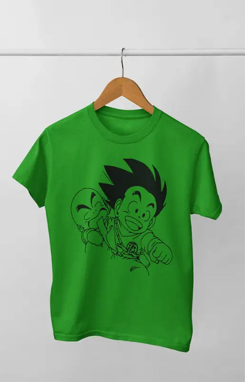 Boy Round Neck Half Sleeve Gokufun - 11Y / Flat Green