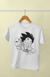 Boy Round Neck Half Sleeve Gokufun - 11Y / White
