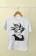 Boy Round Neck Half Sleeve GokuPic - 11Y / White