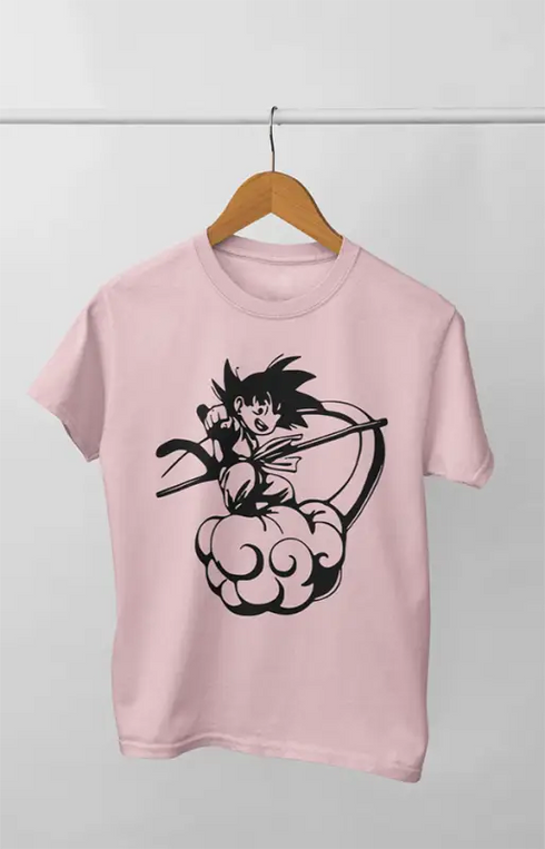Boy Round Neck Half Sleeve GokuRun - 11Y / Light Pink