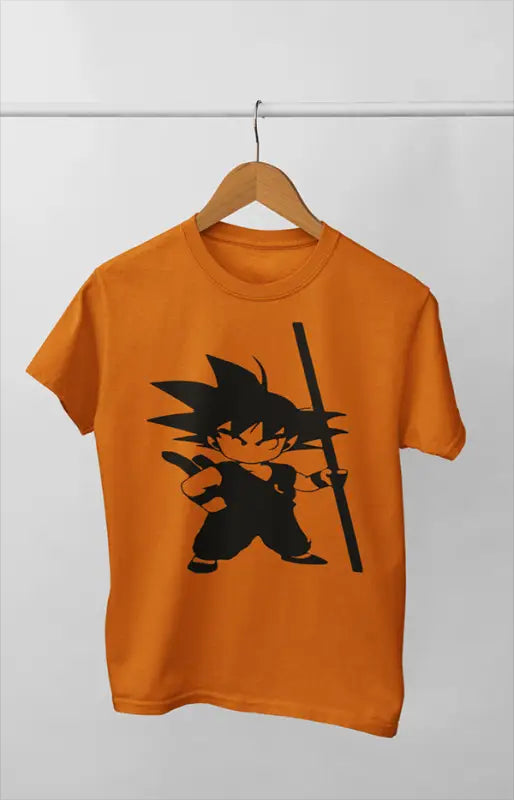 Boy Round Neck Half Sleeve Gokusty - 11Y / Orange