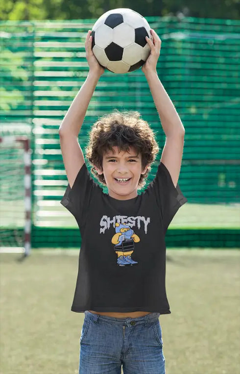 Boy Round Neck Half Sleeve HoneyTrap - Black / 24-35