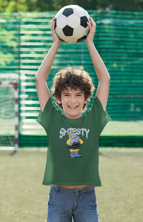 Boy Round Neck Half Sleeve HoneyTrap - Bottle Green / 24-35