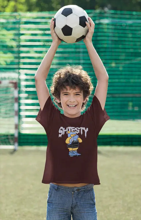 Boy Round Neck Half Sleeve HoneyTrap - Maroon / 24-35