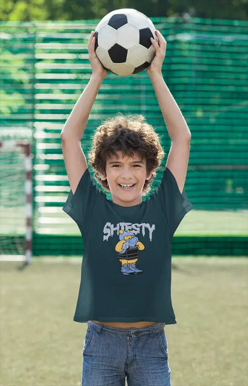 Boy Round Neck Half Sleeve HoneyTrap - Petrol Blue / 24-35