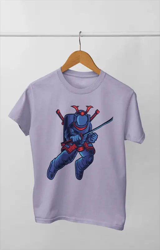 Boy Round Neck Half Sleeve Space Samurai - 24-35M / Lavender