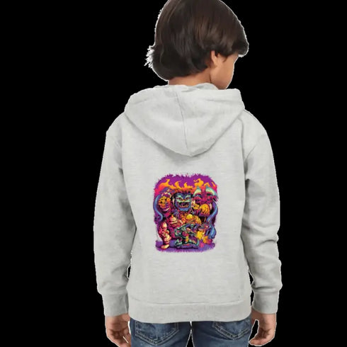 Kids Hooded SweatShirt Ghosts (Front/Back Design)