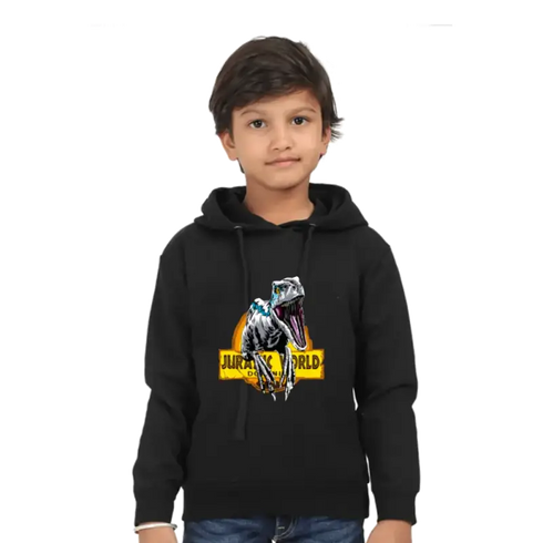 Boys Hooded Swearshirt Jurassic - Black / 36-47M