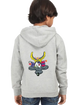 Kids Hooded SweatShirt Coyote (Front/Back Design) - Grey Melange / 36-47M