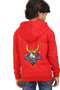 Kids Hooded SweatShirt Coyote (Front/Back Design) - Red / 36-47M