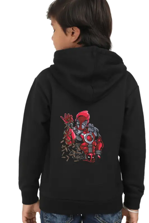 Kids Hooded SweatShirt Deadpool (Front/Back Design)