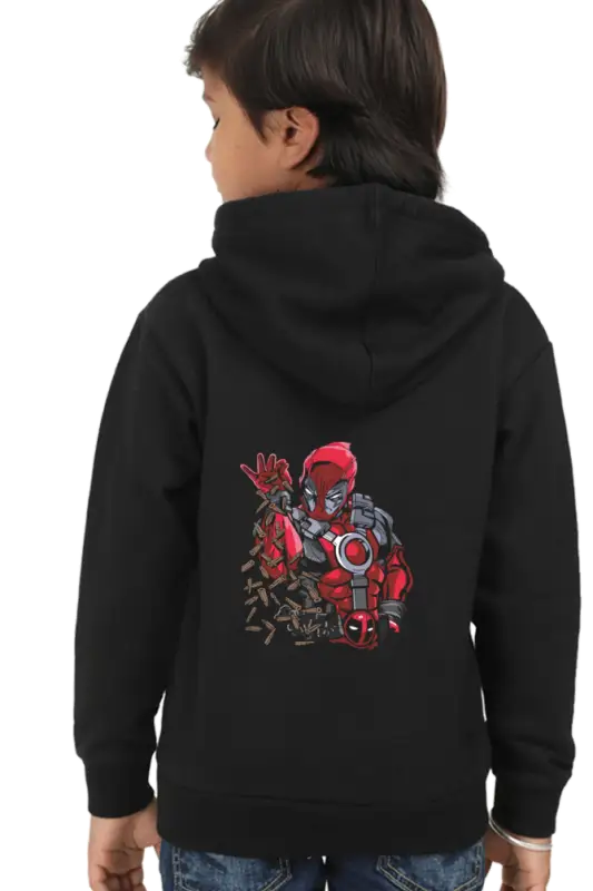Kids Hooded SweatShirt Deadpool (Front/Back Design)