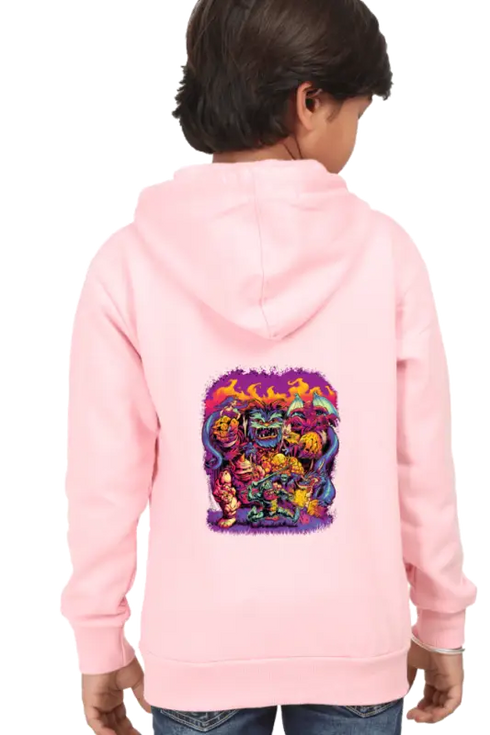 Kids Hooded SweatShirt Ghosts (Front/Back Design)