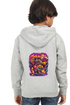 Kids Hooded SweatShirt Ghosts (Front/Back Design) - Grey Melange / 36-47M