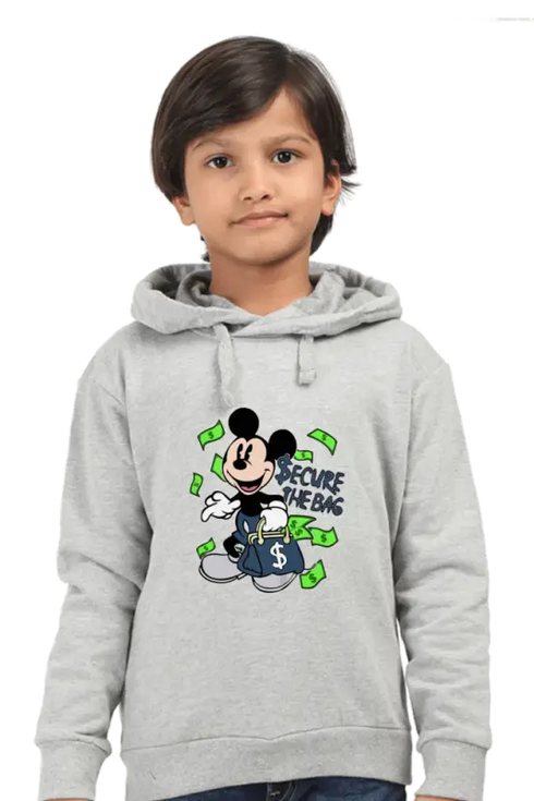 Boys Hooded SweatShirt Mickey - Grey Melange / 36-47M