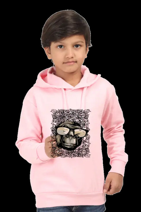 Boys Hooded SweatShirt Moninglass - Baby Pink / 36-47M