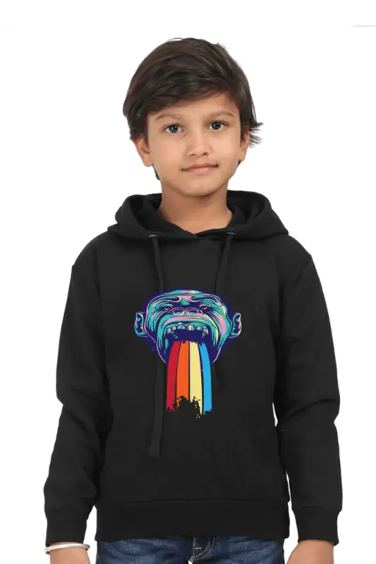 Boys Hooded SweatShirt Monk - Black / 36-47M