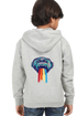 Boys Hooded SweatShirt Monk (Front/Back Design) - Grey Melange / 36-47M