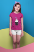 Girl Round Neck Half Sleeve Cozy Love