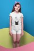 Girl Round Neck Half Sleeve Cozy Love